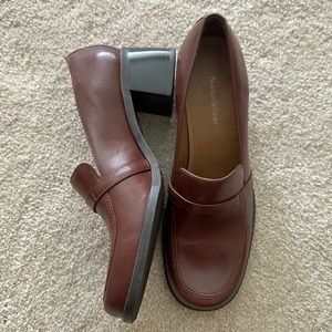 Brown Leather Mules
